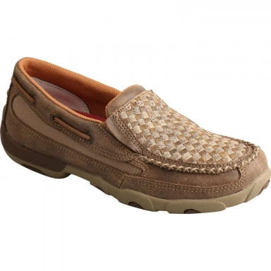 Twisted X Womens Driving Moc Slip-On Bomber - Dusty Tan