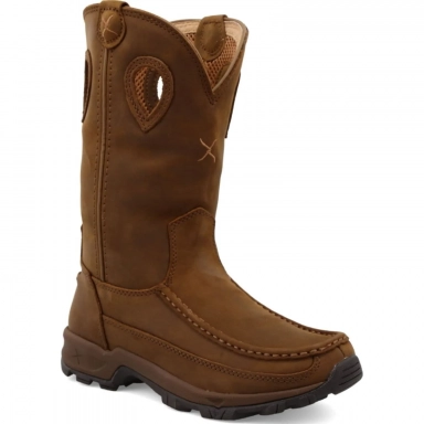 Twisted X Womens 10 Pull On Boot Distressed Saddle