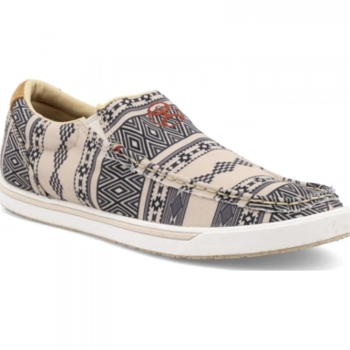 Twisted X Womens Hooey Loper Slip-On Taupe - Black