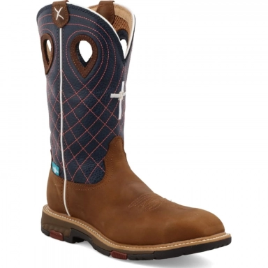 Twisted X Womens 11 Western Boot Brown/Navy