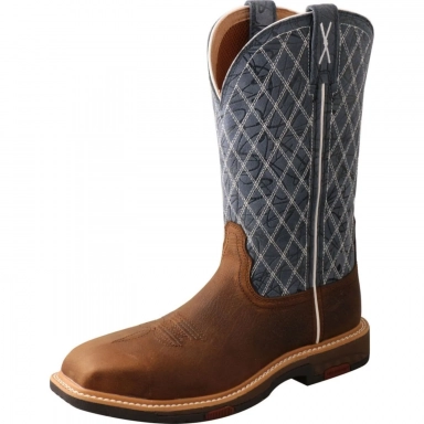 Twisted X Womens 11 Western Boot Brown/Blue