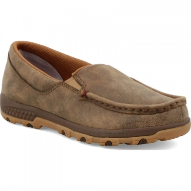 Twisted X Womens Driving Moc CellStretch Slip-On Shoe Bomber
