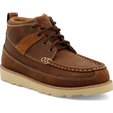 Twisted X Kids Wedge Sole Casual Boot Oiled Saddle