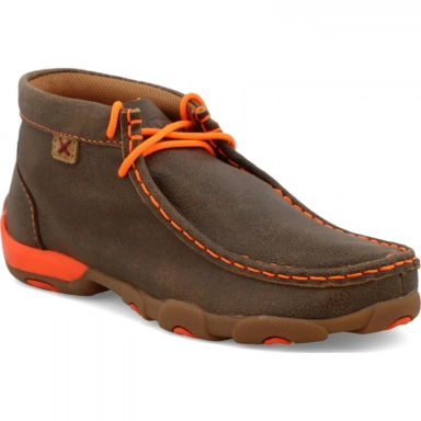 Twisted X Kids Moc Moccasin Bomber - Neon Orange
