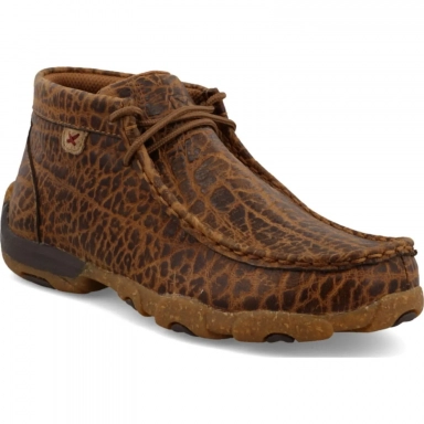 Twisted X Kids Chukka Driving Moc Shoe Golden Elephant Print