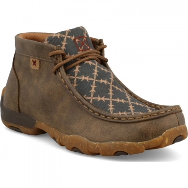 Twisted X Kids Chukka Driving Moc Shoe Bomber - Pine