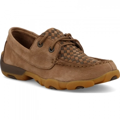 Twisted X Kids Eco Boat Shoe Driving Moc Shoe Camel - Desert Palm