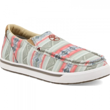 Twisted X Kids Hooey Slip On Loper Shoe Pink Multi