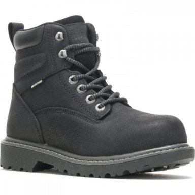 Wolverine Womens 6 Waterproof Steel Toe Floorhand Work Boot Black
