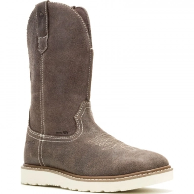 Wolverine Mens Steel Toe Bronc Wedge Boot Grey